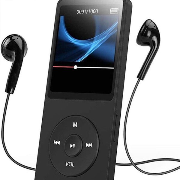 Bluetooth MP3 Lossless Musikspelare FM Radio Inspelare Sport MP3 black 1pcs
