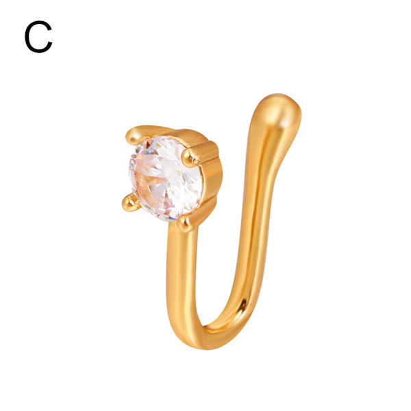Kvinnors falska piercing näsring klämma septum rock hip hoop mode | B1 1pcs