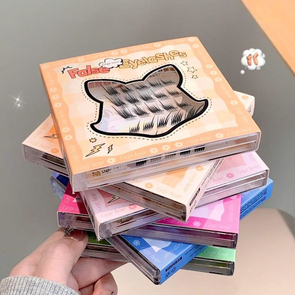 Gegebear Självhäftande lösögonfransar utan lim Transpa style 6 One size