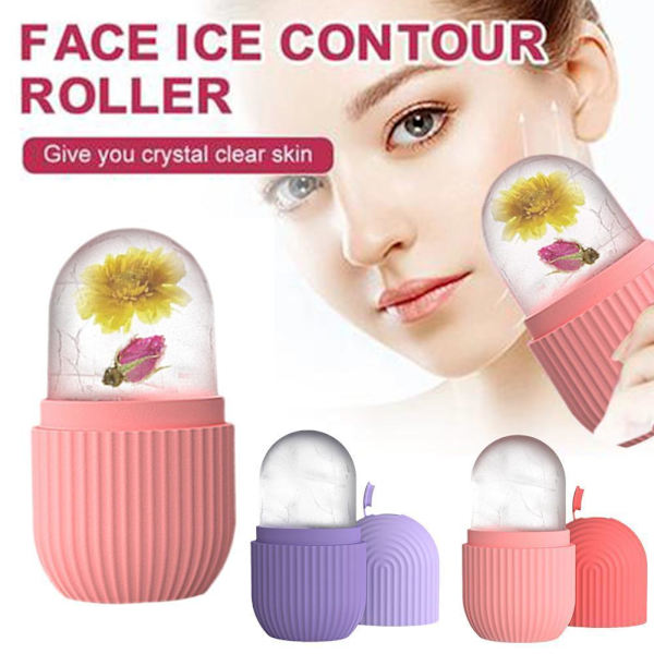 Is Ansiktsroller Silikon Hud Massager Vård Kub Form Boll n,1 Bricka O2X7 purple one-size