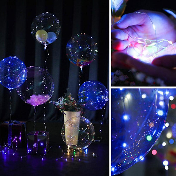 6st 3Set Transparent Party Glow Wave Ballong Bröllop Bubble Bal Warm light model 6pcs 3set