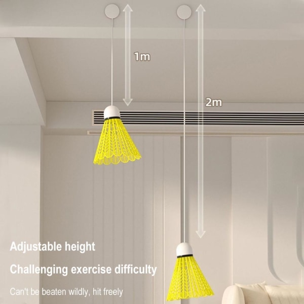 Single Selfstudie Badminton Trainer Kit Telescopic Rod Rebound Pra 1sizeA short racket set