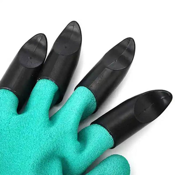 Trädgårdshandske med klor Skyddande fingertoppar Grävande latexhandske Trädgårdsarbete Grävhandskar Z2S5 greenA Four claws