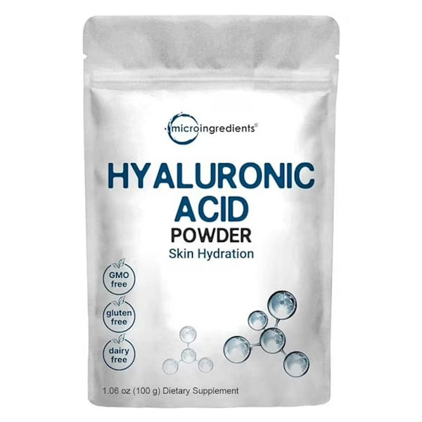Hyaluronsyra Pulver från Microingredients för Återfuktning av Huden - 30 Gram