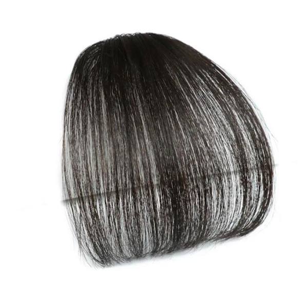 Koreansk 3D Air Bangs Clip Peruk Falska Bangs Osynlig Spårlös Peruk Bit Panna Förlängningsverktyg O3X6 black brown Without sideburns