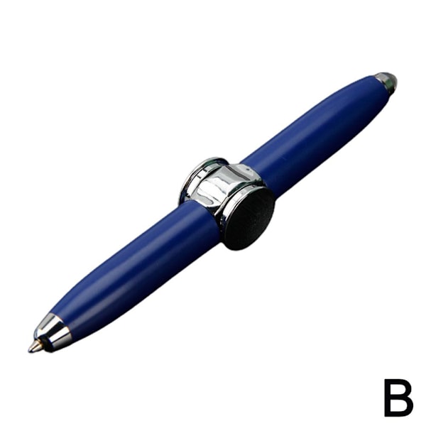 EIRZNGXQ Spinning Pen, Fidget Spinner Pen med LED-ljus, Writin blue one size