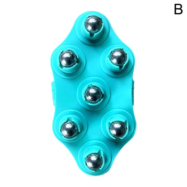 Seven Beads Massager Roller Thin Nine Dragonball Handheld Magnet light green 1pcs