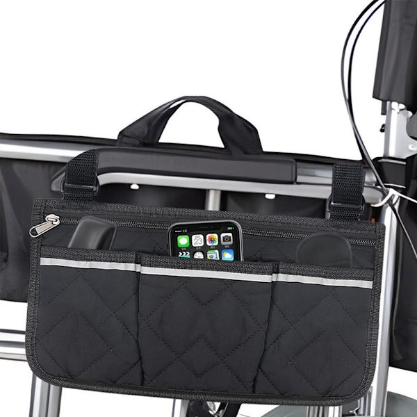 Rullstol Sidoväska Portabel Armstödsficka Organizer Hängande Väska Stor Förvaringskapacitet L8d8 red One size