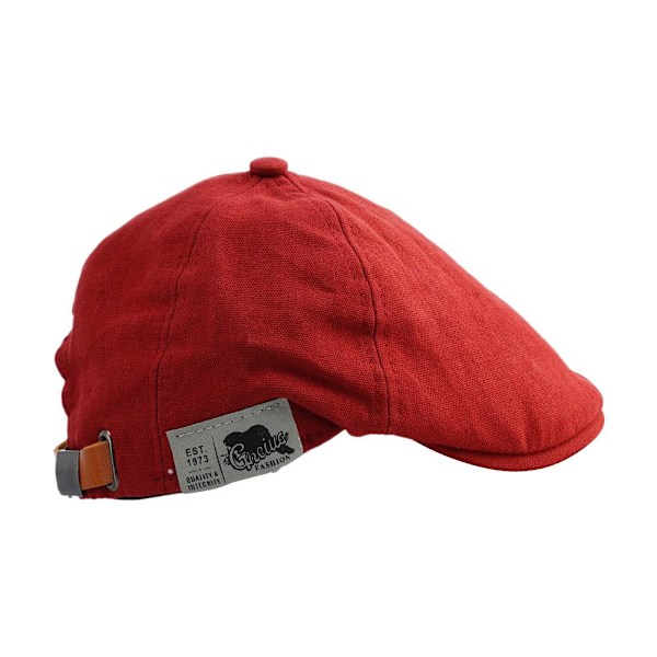 Retro Herr Bomull Ivy Platt Kep Newsboy Justerbar Barett Cabbie Ga red one-size