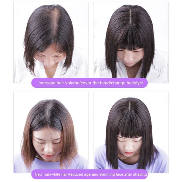 Peruk Piece's Head Återutgiven Air Bangs Sparsely Covered and Ultra-t Light brown 25cm