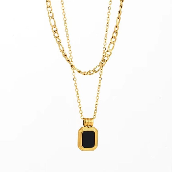 Fashionabel Choker med Hänge Halsband med Grå Pärlor Halssmycke T2Q7