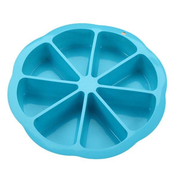 8-triangel rund silikon tårtformsformar Muffin Pizza Baki Baki red one size