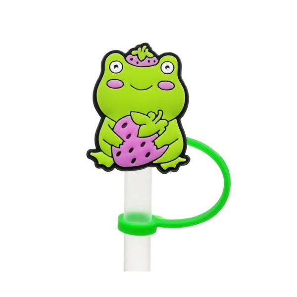 Straw Toppers Cute Frogs Lovely Straw Airtight Dust Cap Splash P A 1pc