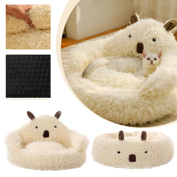 Nytt Cat Nest Season Warm Dog Nest Soft Plush Thickened Pad Ta bort Sofa S