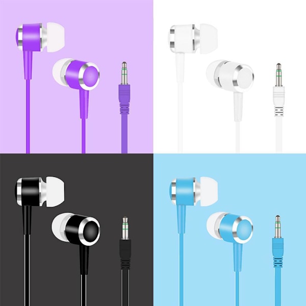 3,5 mm HIFI Super Bass-headset In-Ear-hörlurar Stereo-hörlurar white One-size