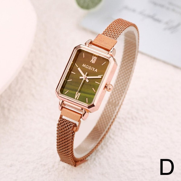 INS Wind Sen-serien Peacock Green Small Square Watch Art Small F White One size