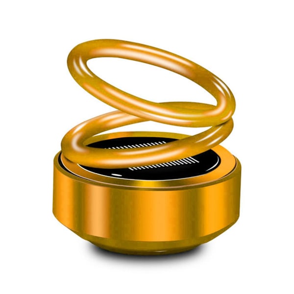 Solardriven bil-luftfräschare bil aromaterapi 360 graders rotation doft Auto S9 gold 1pcs