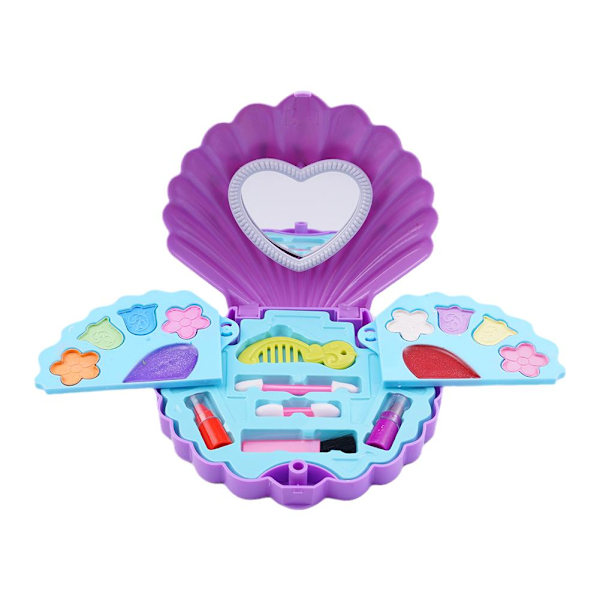 Sjöjungfru Skönhetskit för Barn Komplett Kosmetisk Set för Flickor med Smink {: ю< нг purple onesize