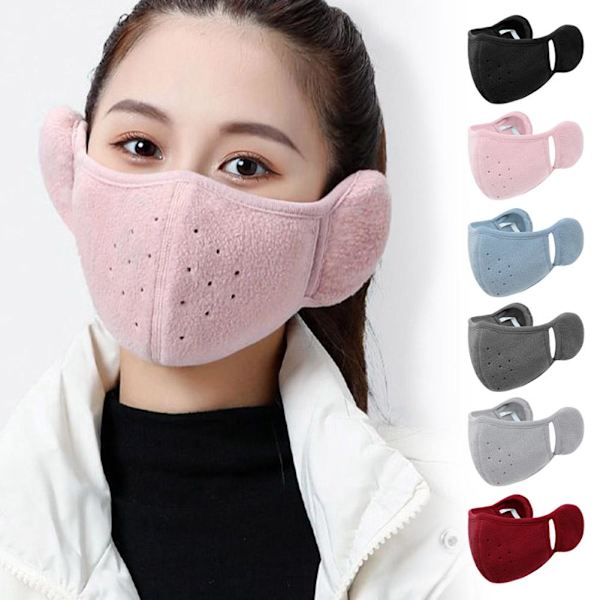Ansiktsskydd med öronvärmare Vindtät Bandana Öronmuffar Varm Mask Vinter A7G3 Gray One size