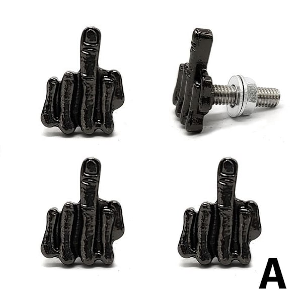 2X 40 ST Mittelfinger, Fuck You, Finger Up, Nummernschild, Tag Sliver Bolt, Scre