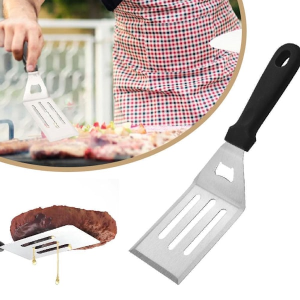 Stekspade Matlagning Fisk Skiva Biff Spatel Slitsad NYTT Verktyg kök S7W3