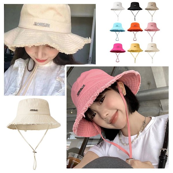 Koreansk Version av Fiskarhatt Dam Vikbar Retro Allt-match Khaki One size