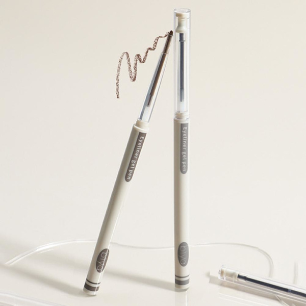 Silkeslen Långvarig Eyeliner Hållbar Vattentät Anti-kladd fo 101 Black Brown 0.12g