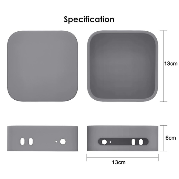 För 2025 Apple Mini M4 Värd Skyddande Silikonfodral Anti Fall Heltäckande transparent 1pcs