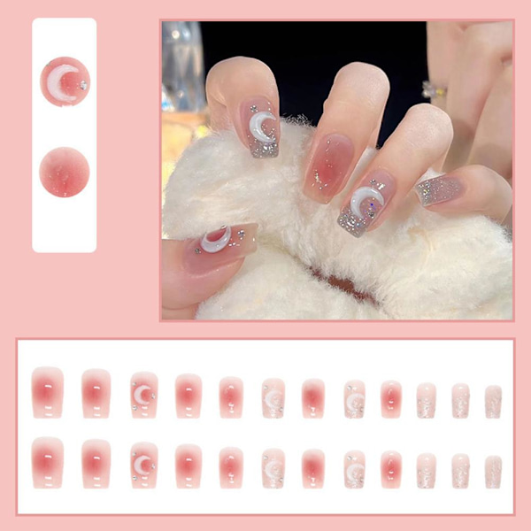 24 st Avtagbara Färdiga Bärbara Nagelplåster Nagelkonst Dekaler WR106 24pcs