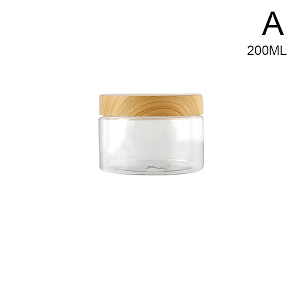 TAOYUN Tomma transparenta plastflaskor med trälock TransparentC 400ml
