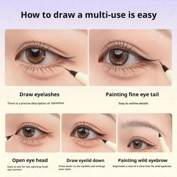 Ultrafin Eyeliner Slim Flytande Långvarig Vattentät Eyeliner Snabbtorkande Mjuk U8r0 02 # Brown 1.5ml
