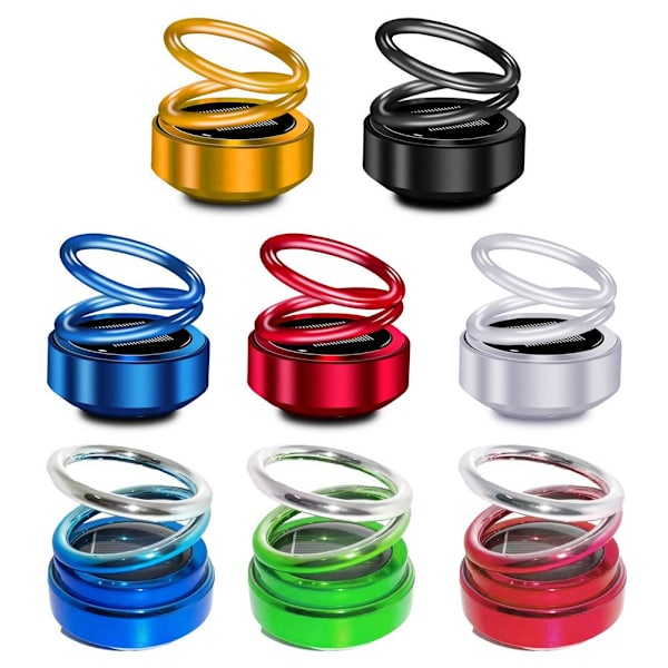 Solardriven bil-luftfräschare bil aromaterapi 360 graders rotation doft Auto S9 red 1pcs