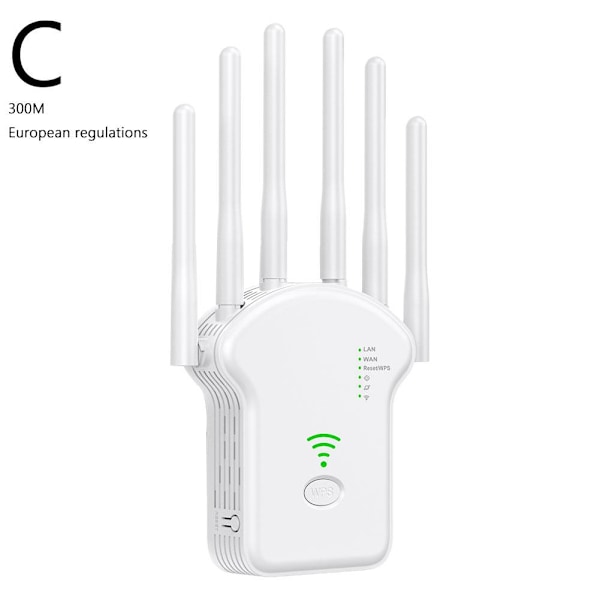 Trådlös Repeater Wifi-signalförstärkare 2-bands Extender Hem Rou  white EU300M