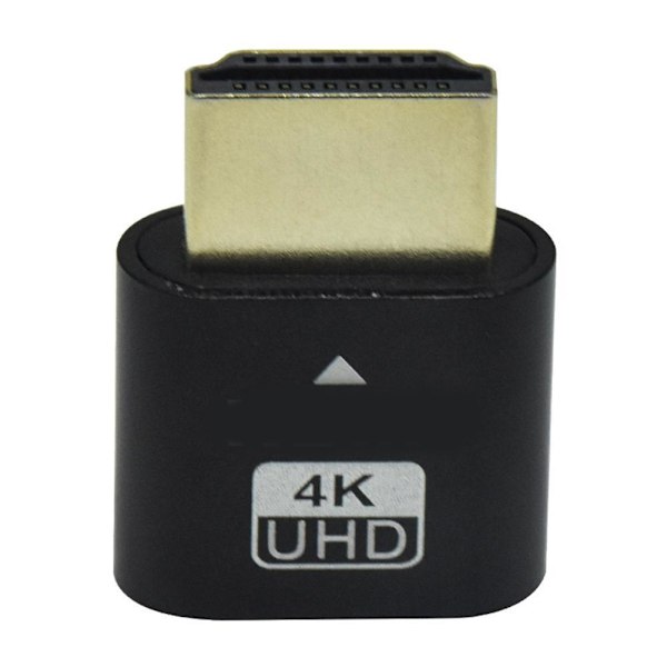 4K UHD DDC EDID HDMI Dummy Adapter Virtuell Plug Headless Display gold One-size