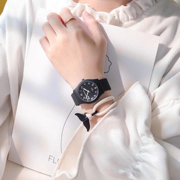 Modeklocka Flicka Studentklocka L1N5 Black One size