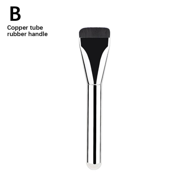 Ultratunn Foundation Concealer Makeup Brush Face Contour Brush sliverB rubber handle