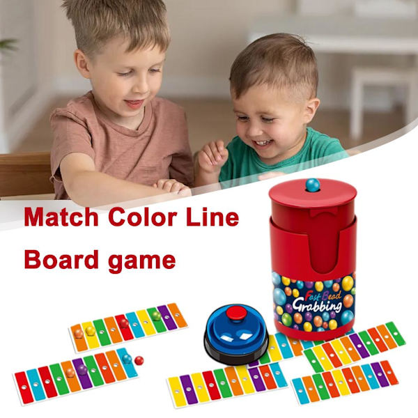 NYTT Match Color Line Bingo Brädspel Roligt Snabba Pärlor Gripande 2 Spelare G F5K4