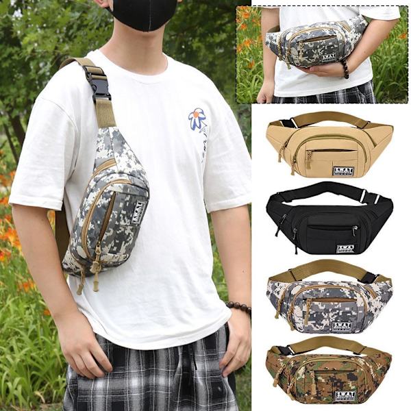 Taktisk Sling Bag Bröst Axelväska Militär Crossbody Pack Utomhus^` khaki 20*13*9cm/7.9*5.1*3.5in