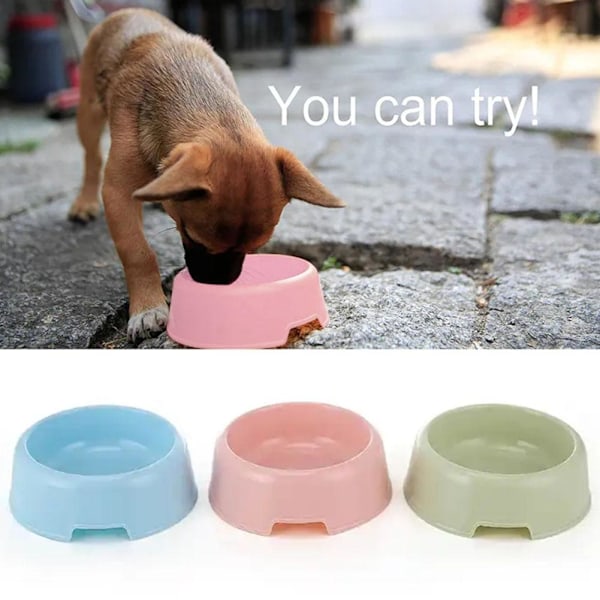 Skål för husdjur, hund och katt, resefotspår, matningsfoder, vatten, plast green one-size