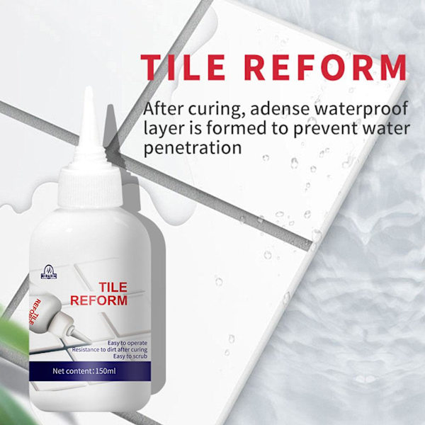 150/280ml Vattentät Kakelfog Reparationsfyllning, Fogmassa .ne Kakelplattor M1X4 whiteA 150ml