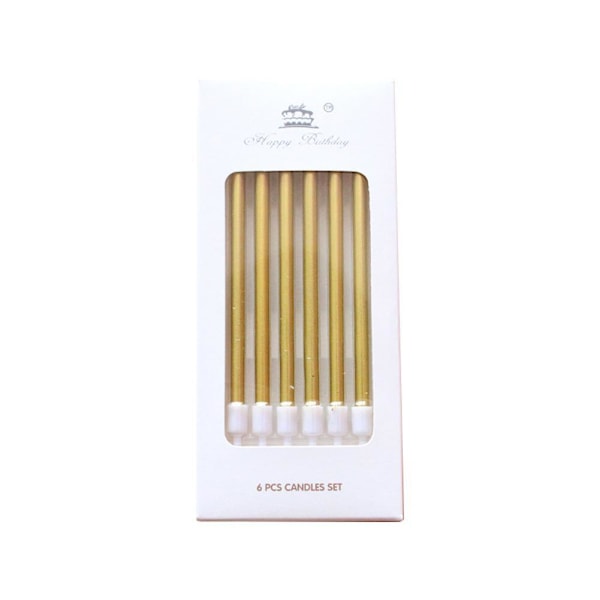 Blandade 6x Tårta Ljus Set för Födelsedag Semester Tårtor 1/3/5/1 Champagne gold 6pcs 10pcs