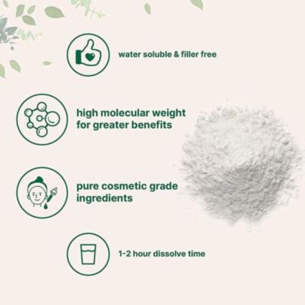 Hyaluronsyra Pulver från Microingredients för Återfuktning av Huden - 30 Gram