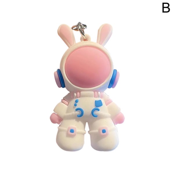 Mode Kawaii Ny rymdastronaut Bunny Doll Nyckelring för kvinnor pink2 one-size