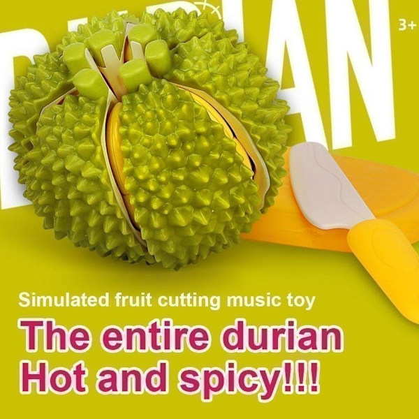 Skärbara Frukter Grönsaker Barn Kök Låtsasleksaker Durian Matleksak Montessori Pedagogisk Leksak För Baby Barn Småbarnspresent Durian onesize