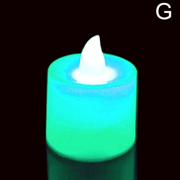 Led värmeljus Fake Candles LED Flameless Batteridriven Weddi green 1pc