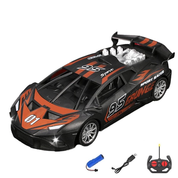 RC-bil leksak, fjärrstyrd leksaksbil för barn, flerfärgad fjärrkontroll orange(rechargeable) onesize