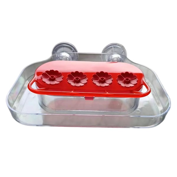 Fönster Kolibrimatare, Plast Kolibrimatare Med 2 St Red 1pcs