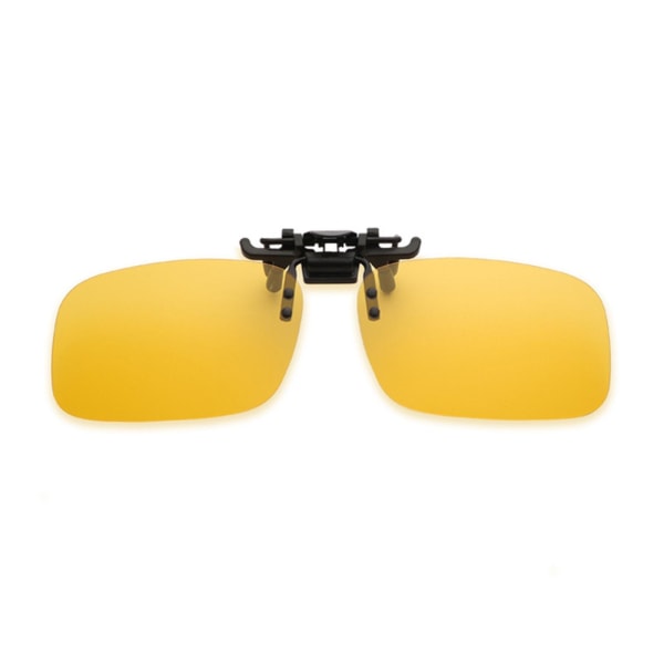 Unisex solglasögon Clip On Flip Up Driving Glasses Sun Mens Wom yellow One-size