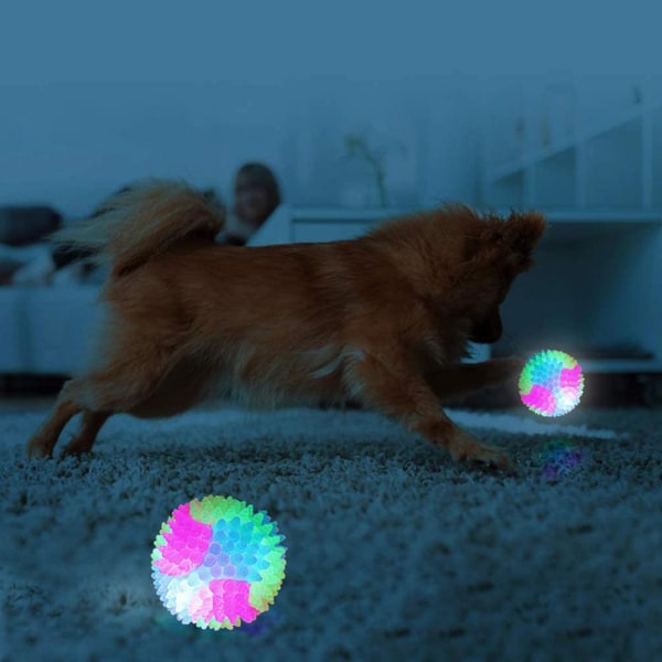 Ljus hundbollar Blinkande elastiska bollar Glow in the Dark Interacti large ball glossy 7cm