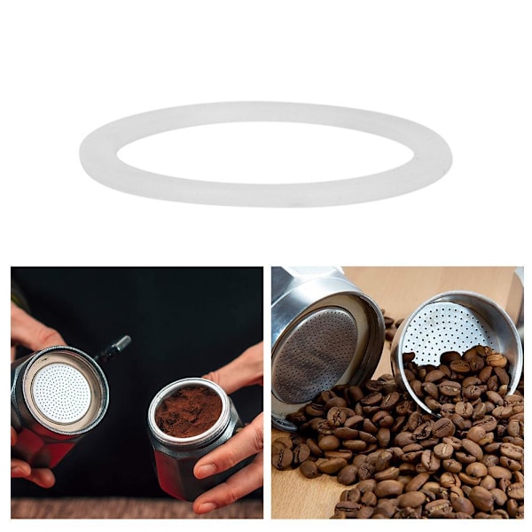 Packningstätning passar för kaffekanna espressomokaspis silikon gummi 6 cup One-size